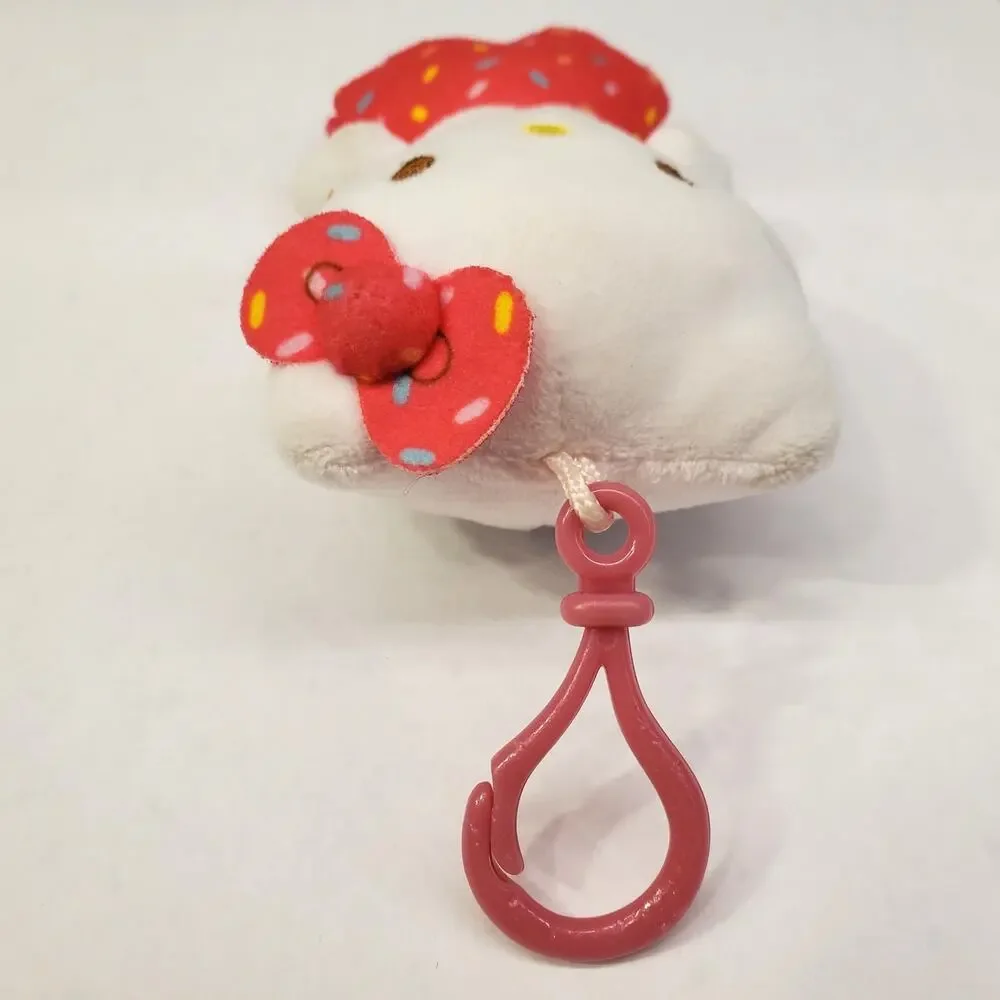 HELLO KITTY Plush Danglers Series 2 Rainbow Sprinkles Cupcake Clip On Toy